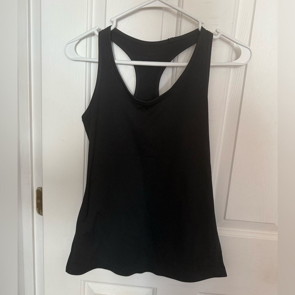 Nike Women's Sleek Black Racerback Tank - Picture 2 of 3